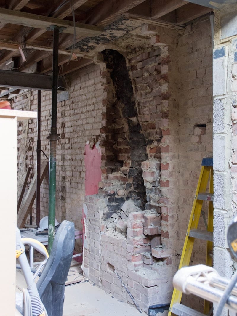 Renovation and maintenance materials on an active construction site